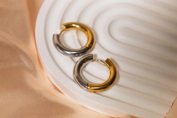 Chunky Basics Two Toned Hoops - Image 2