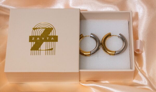 Chunky Basics Two Toned Hoops - Image 4