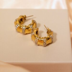 Crescent Elegance Hoops