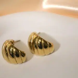 Gilded Croissant Delight Earrings