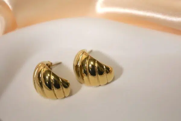 Gilded Croissant Delight Earrings - Image 2
