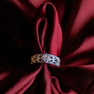 Bejeweled Crown Moissanite Ring