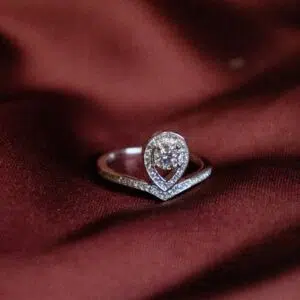 Raindrop Moissanite Ring