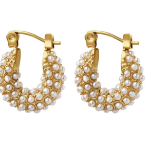 Pearl Embrace Hoops