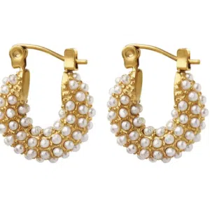 Pearl Embrace Hoops