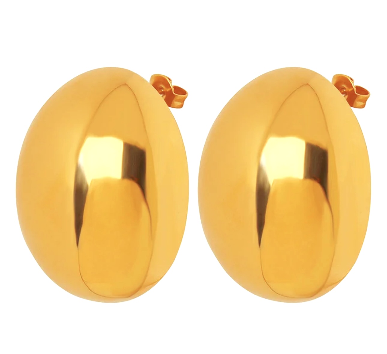 Shell Statement Earrings – Gold