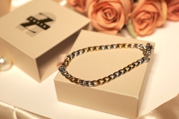 Two Toned Chain Bracelet - Image 3