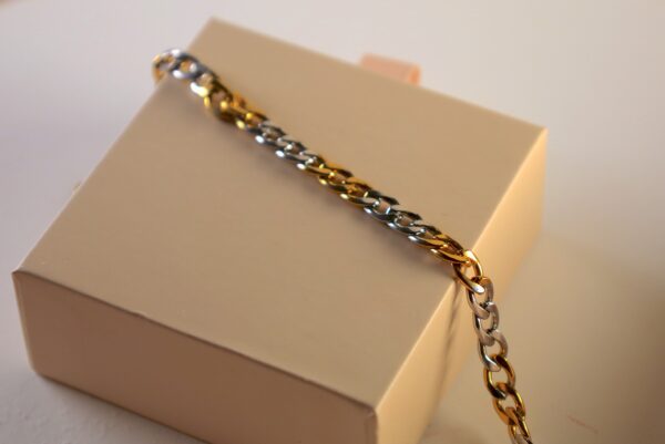 Two Toned Chain Bracelet - Image 2