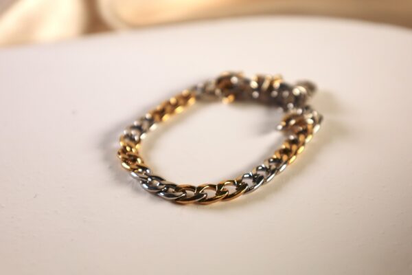 Two Toned Chain Bracelet - Image 4