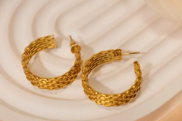 Watchband Mesh Hoops - Image 2