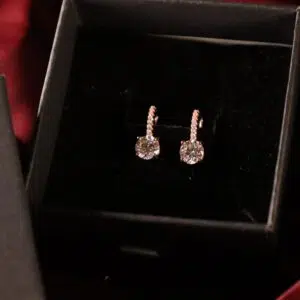 Rose Gold Moissanite Earrings