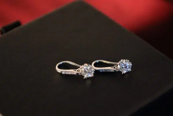 Safa Moissanite Drop Earrings - Image 2