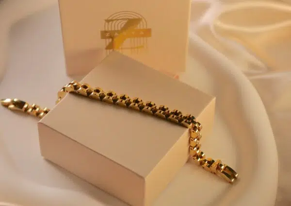 Slim Gold Watchband Bracelet - Image 2