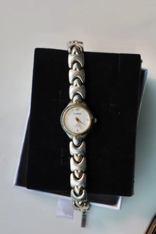 Silver Heart Straps Watch